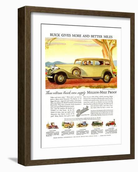 GM Buick-More and Better Miles-null-Framed Art Print