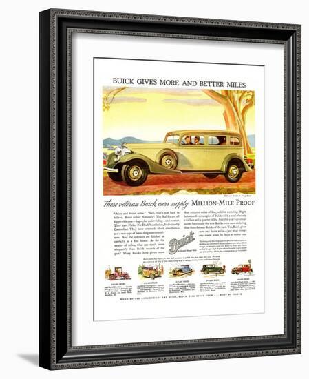 GM Buick-More and Better Miles-null-Framed Art Print