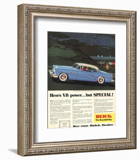 GM Buick V8 Power -But Special-null-Framed Art Print