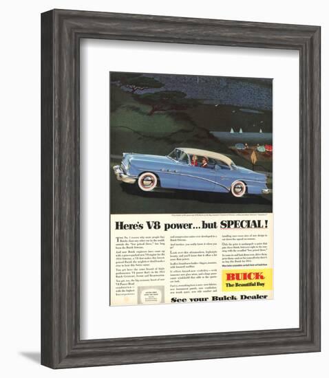 GM Buick V8 Power -But Special-null-Framed Art Print