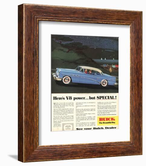 GM Buick V8 Power -But Special-null-Framed Art Print