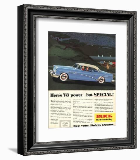 GM Buick V8 Power -But Special-null-Framed Art Print