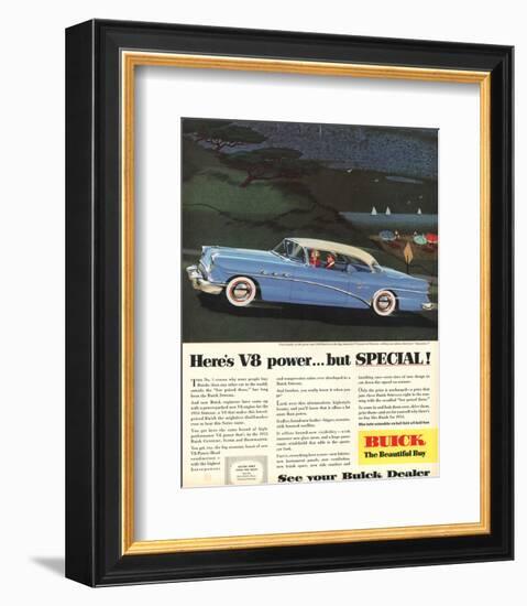 GM Buick V8 Power -But Special-null-Framed Art Print