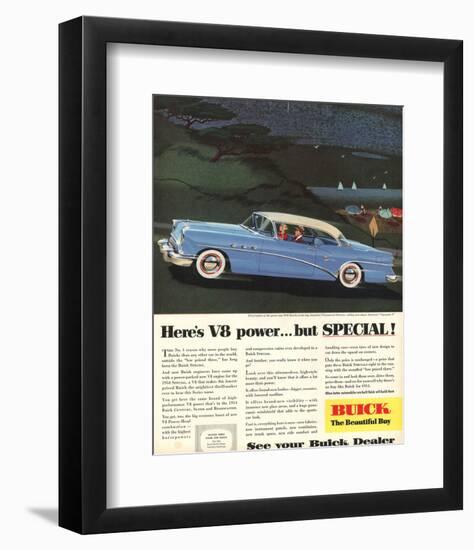 GM Buick V8 Power -But Special-null-Framed Art Print