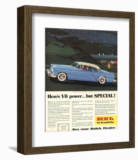 GM Buick V8 Power -But Special-null-Framed Art Print