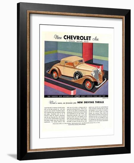 GM Chevrolet Driving Thrills-null-Framed Art Print