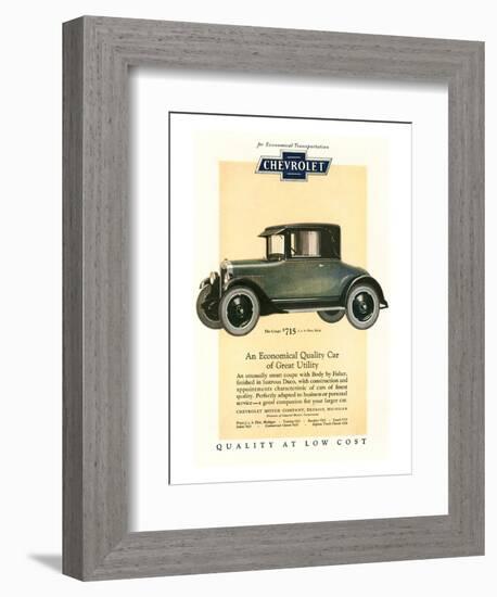 GM Chevrolet Economical Car-null-Framed Art Print