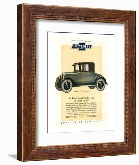 GM Chevrolet Economical Car-null-Framed Art Print