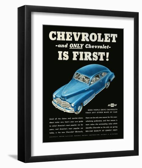 GM Chevrolet is First-null-Framed Art Print