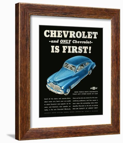 GM Chevrolet is First-null-Framed Art Print