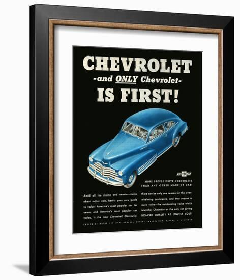 GM Chevrolet is First-null-Framed Art Print