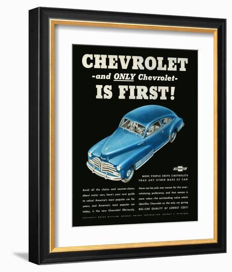 GM Chevrolet is First-null-Framed Art Print