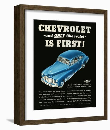 GM Chevrolet is First-null-Framed Art Print