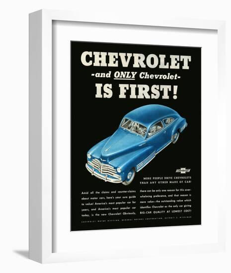 GM Chevrolet is First-null-Framed Art Print