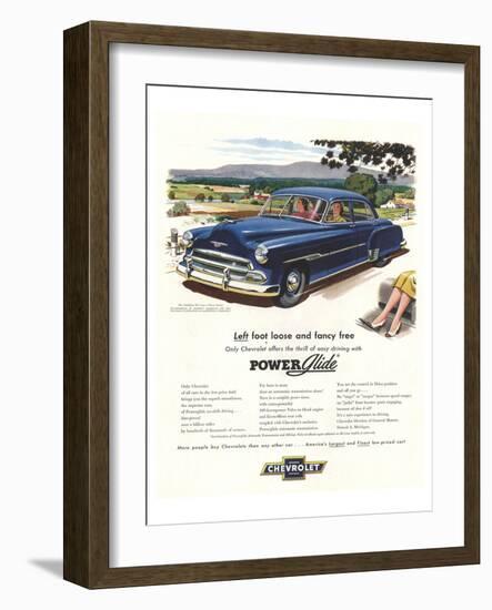 GM Chevrolet Left Foot Loose-null-Framed Art Print