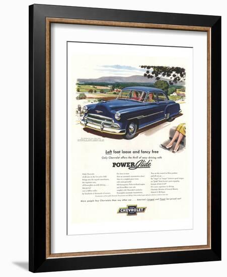 GM Chevrolet Left Foot Loose-null-Framed Art Print