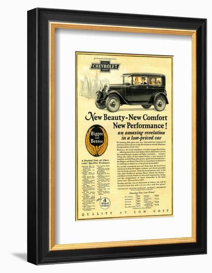 GM Chevrolet-New Beauty Comfort-null-Framed Art Print