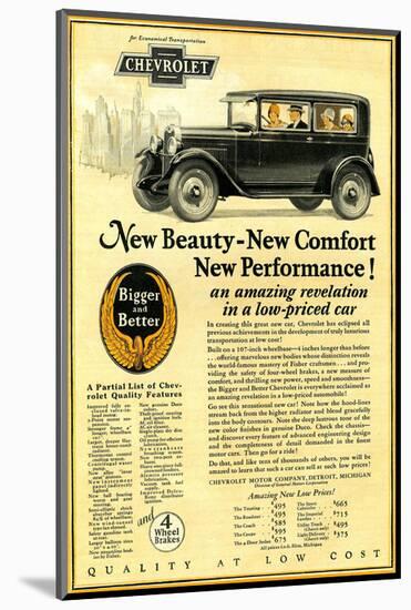 GM Chevrolet-New Beauty Comfort-null-Mounted Art Print