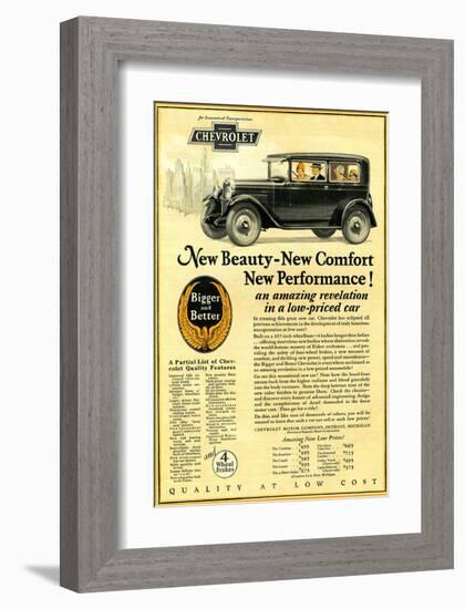 GM Chevrolet-New Beauty Comfort-null-Framed Art Print