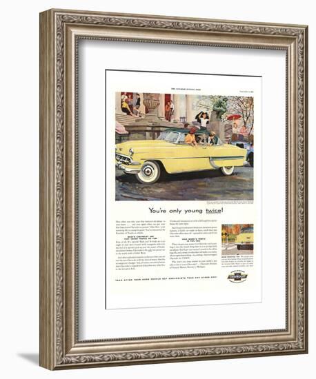 GM Chevrolet- Only Young Twice-null-Framed Art Print