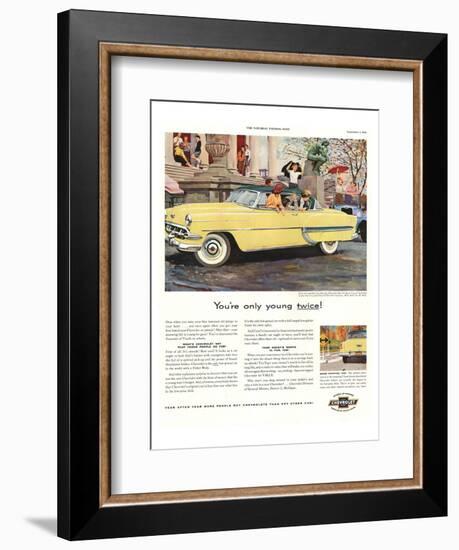 GM Chevrolet- Only Young Twice-null-Framed Art Print