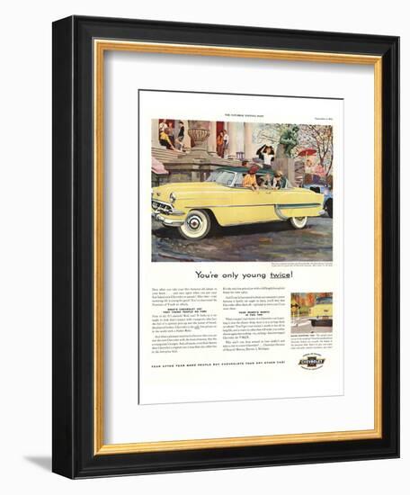 GM Chevrolet- Only Young Twice-null-Framed Art Print