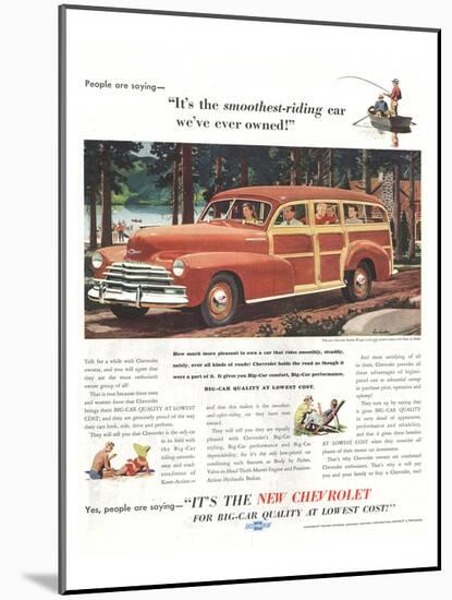 GM Chevrolet- Smoothest-Riding-null-Mounted Art Print