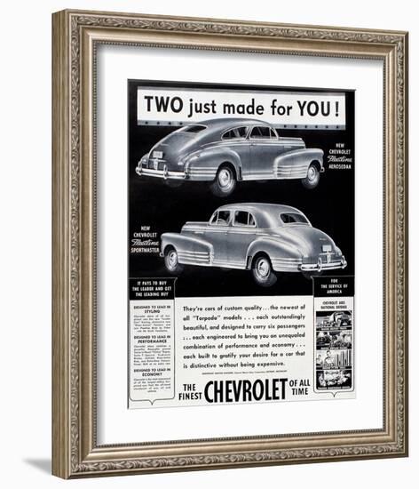 GM Chevy Aerosedan Sportmaster-null-Framed Art Print