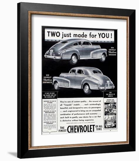 GM Chevy Aerosedan Sportmaster-null-Framed Art Print