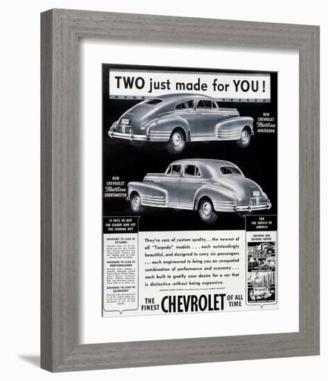 GM Chevy Aerosedan Sportmaster-null-Framed Art Print