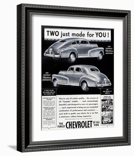 GM Chevy Aerosedan Sportmaster-null-Framed Art Print