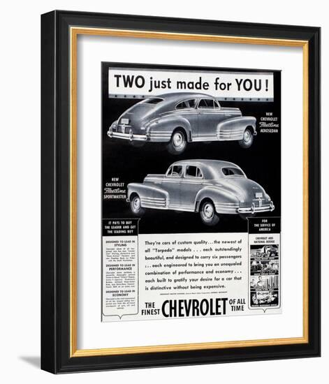 GM Chevy Aerosedan Sportmaster-null-Framed Art Print