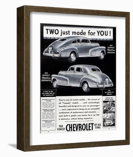 GM Chevy Aerosedan Sportmaster-null-Framed Art Print