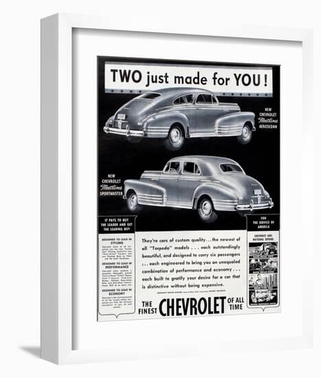 GM Chevy Aerosedan Sportmaster-null-Framed Art Print