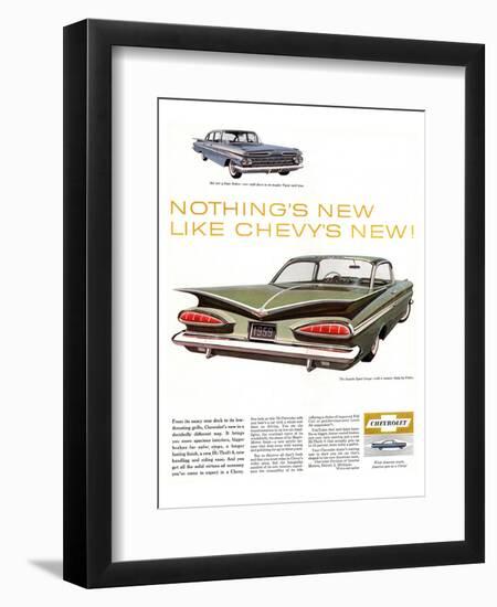 GM Chevy Bel Air 4-Door Sedan-null-Framed Art Print