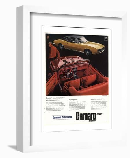 GM Chevy Camaro Big-Car Power-null-Framed Art Print