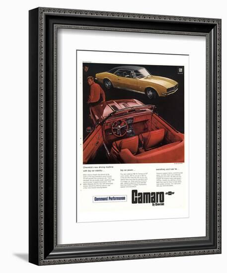 GM Chevy Camaro Big-Car Power-null-Framed Art Print