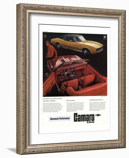 GM Chevy Camaro Big-Car Power-null-Framed Art Print