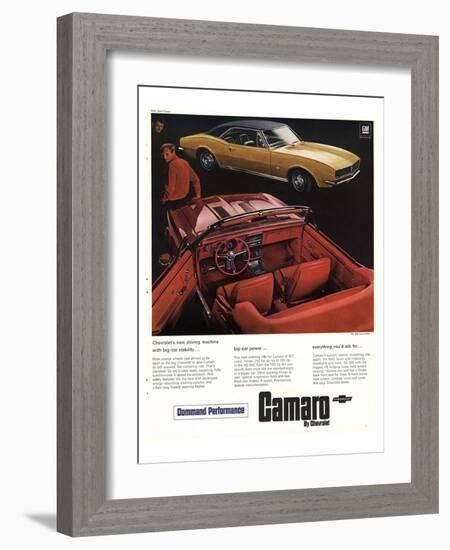 GM Chevy Camaro Big-Car Power-null-Framed Art Print