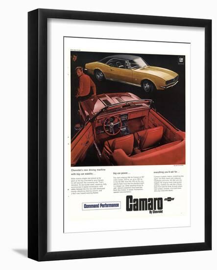 GM Chevy Camaro Big-Car Power-null-Framed Art Print