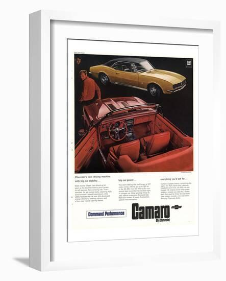 GM Chevy Camaro Big-Car Power-null-Framed Art Print