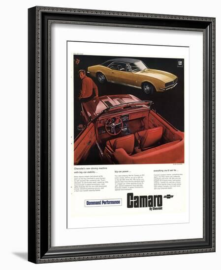 GM Chevy Camaro Big-Car Power-null-Framed Art Print