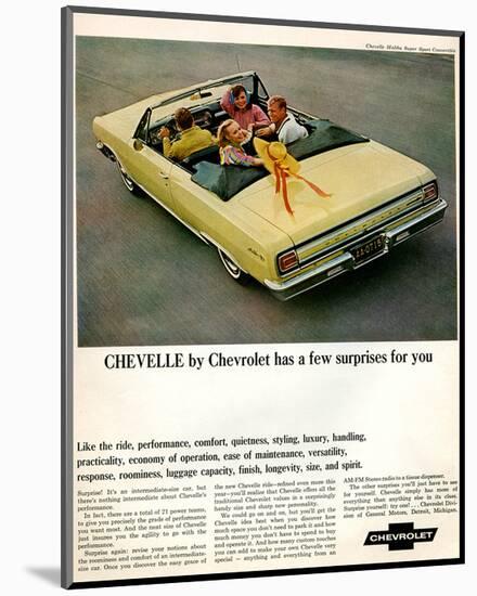 GM Chevy Chevelle Surprises-null-Mounted Art Print