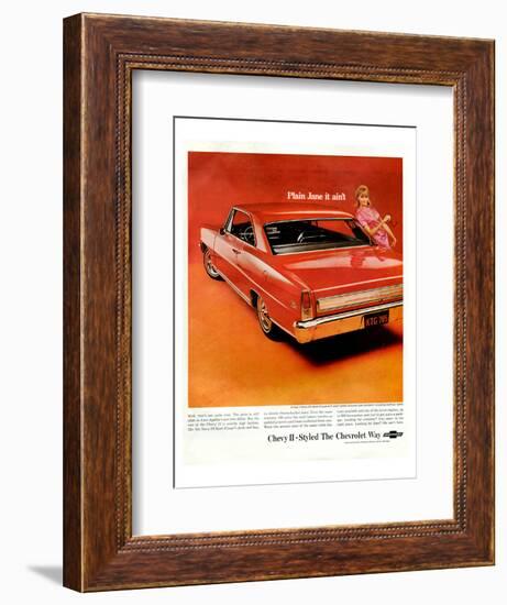 GM Chevy II-Plainjane It Ain'T-null-Framed Art Print