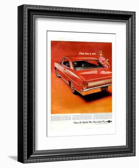 GM Chevy II-Plainjane It Ain'T-null-Framed Art Print