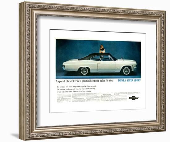 GM Chevy Impala Super Sport-null-Framed Art Print