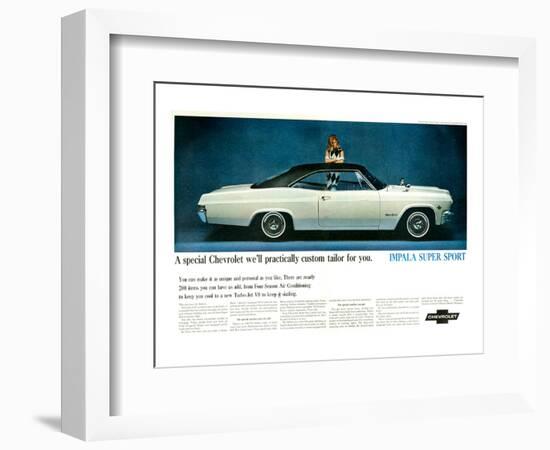 GM Chevy Impala Super Sport-null-Framed Art Print