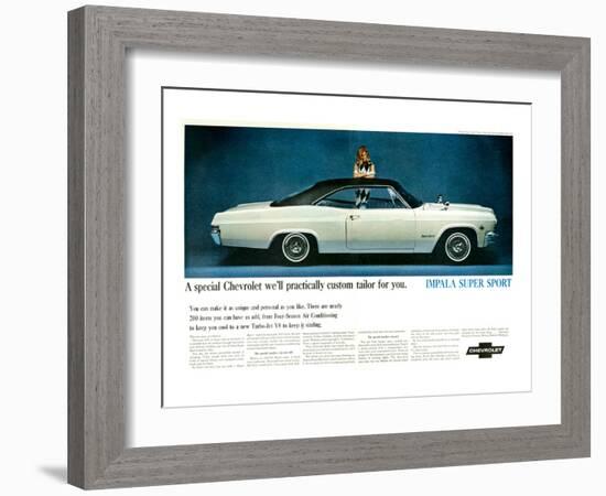 GM Chevy Impala Super Sport-null-Framed Art Print