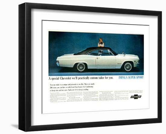 GM Chevy Impala Super Sport-null-Framed Art Print