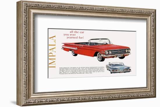 GM Chevy Impala - Yearned For-null-Framed Art Print